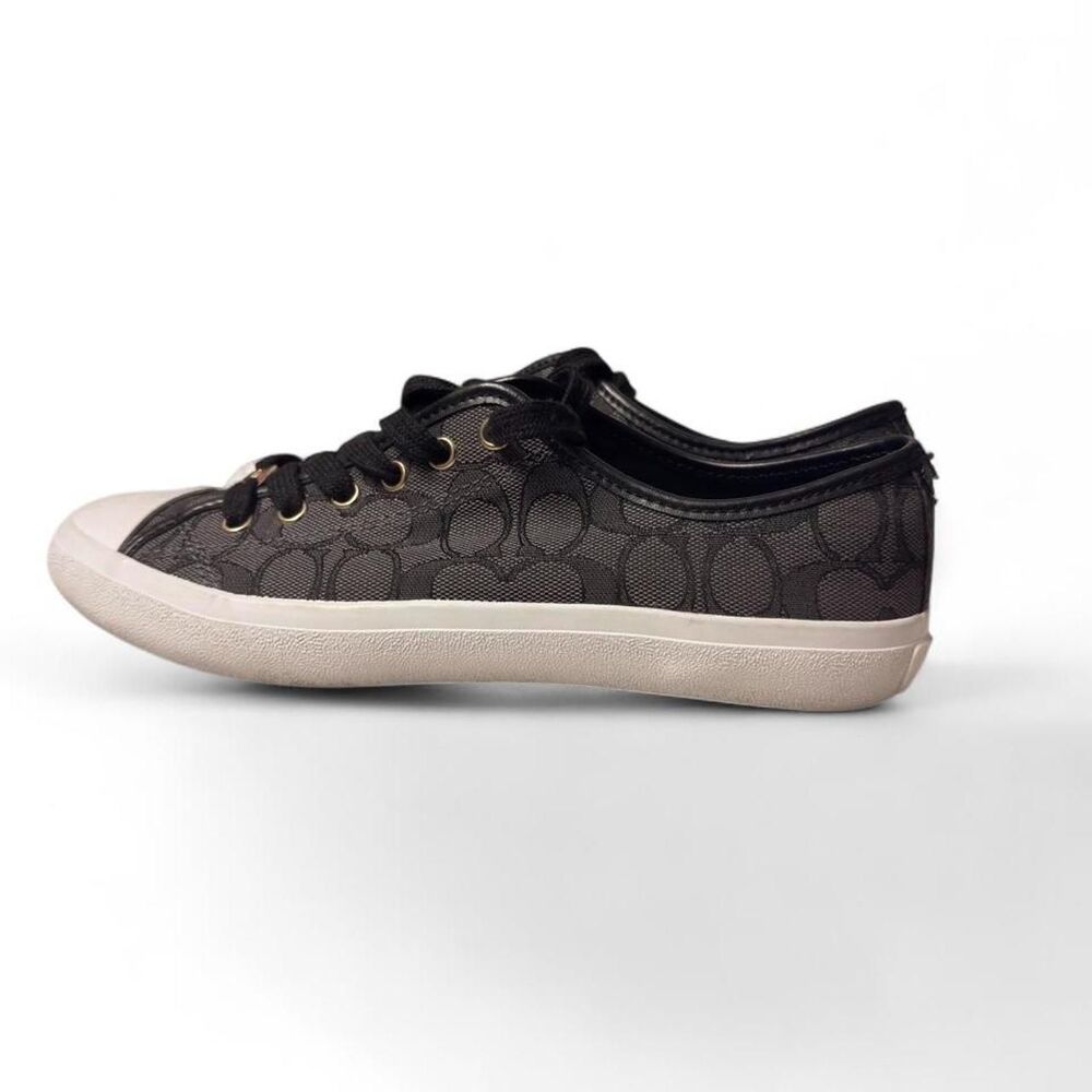 (2017) Coach Empire Monogram Sneakers - Smoke/Black - Womens 9.5